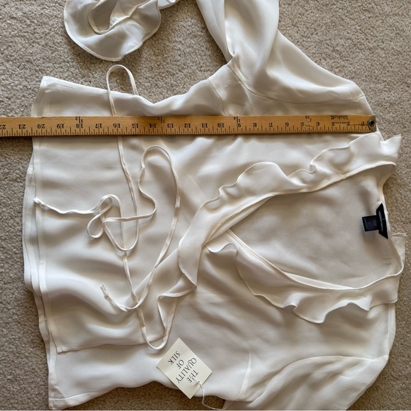 Moda International Ivory Ruffle Wrap Blouse - Picture 8 of 11